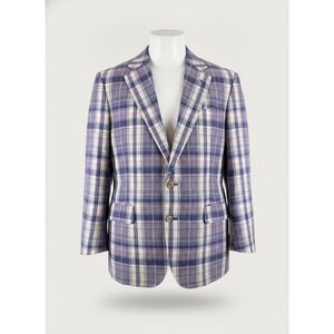 Corbin Ltd Plaid Blazer Mens Blue Pink Check Sport Coat The Fell Company USA